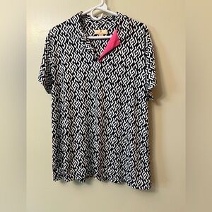 Sport Haley Womens Golf Polo Shirt XXL Short Sleeve Geometric Print